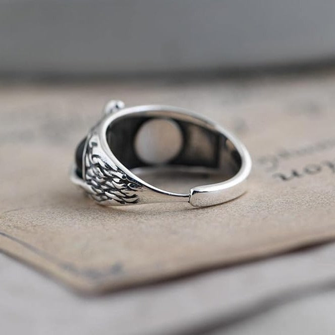 Bague rétro avec yeux pour hommes et femmes.