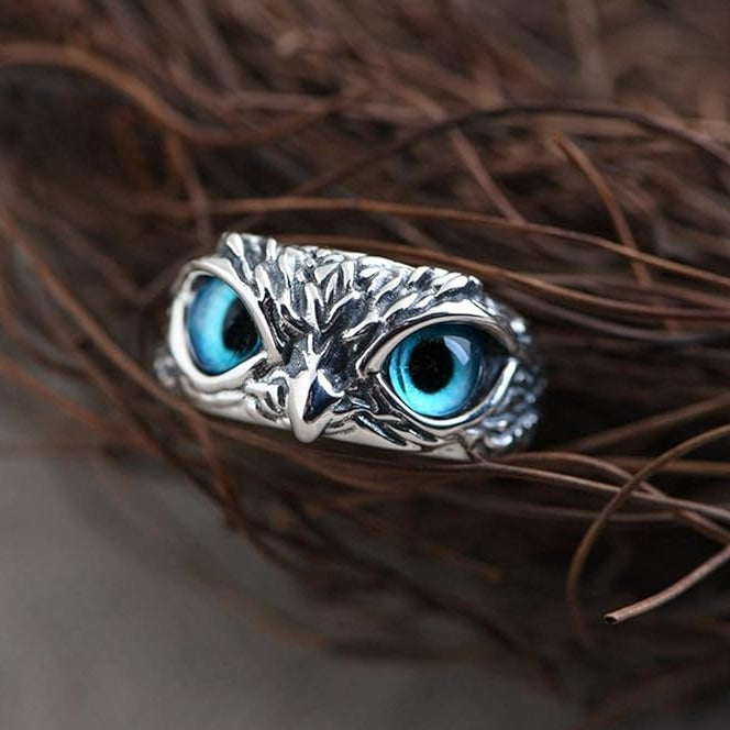 Bague rétro avec yeux pour hommes et femmes.