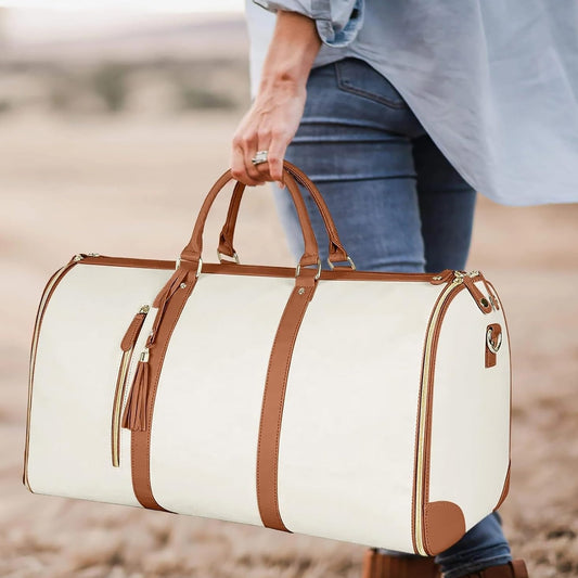 Sac de voyage en cuir pour hommes et femmes.