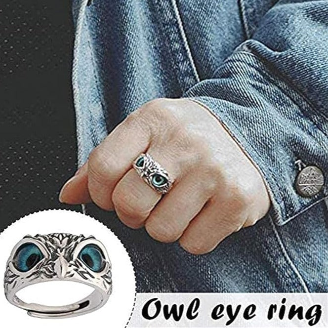 Bague rétro avec yeux pour hommes et femmes.