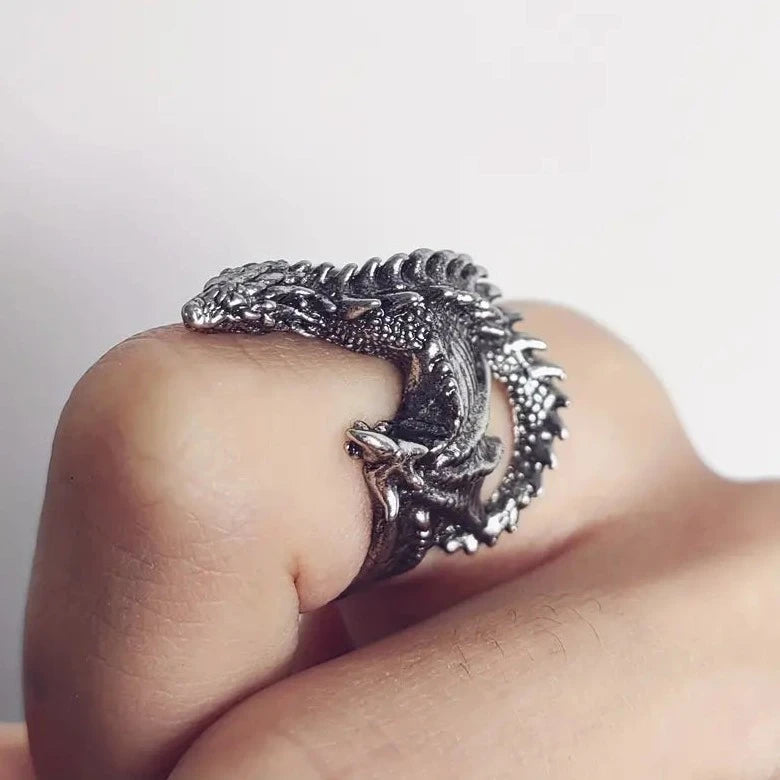 Bague dragon de chance magique.