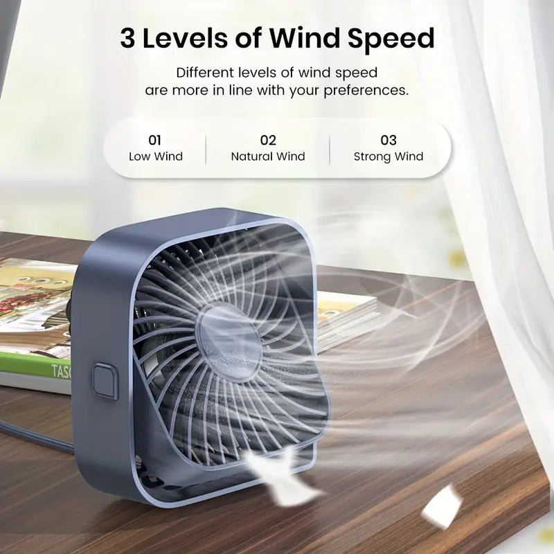 Mini ventilateur rotatif à 360 degrés.