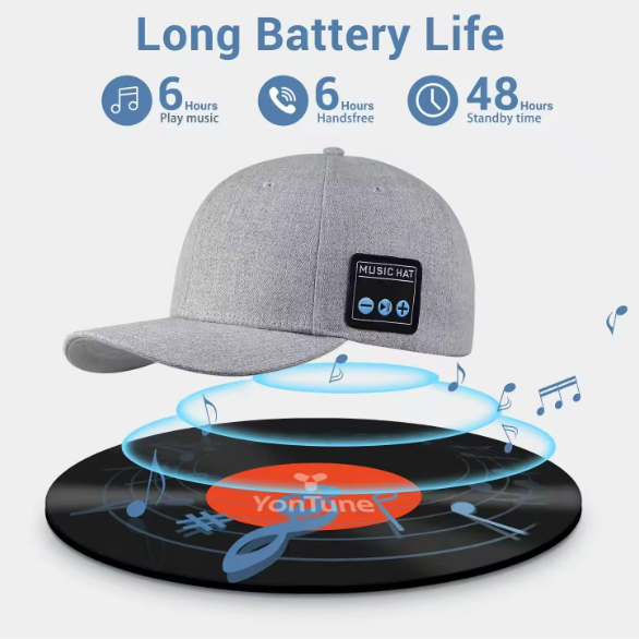 Casquette musical Bluetooth.