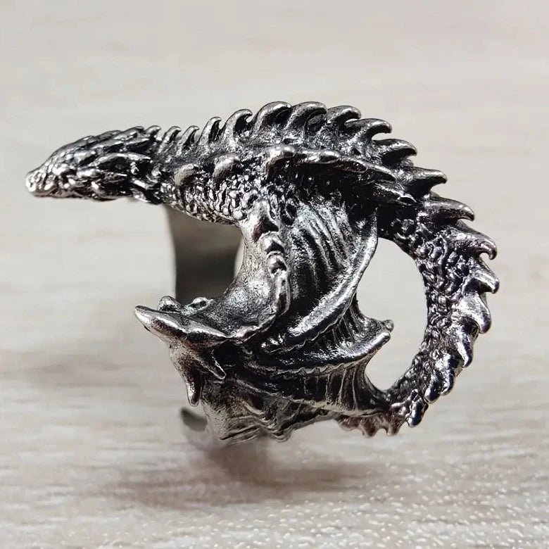 Bague dragon de chance magique.